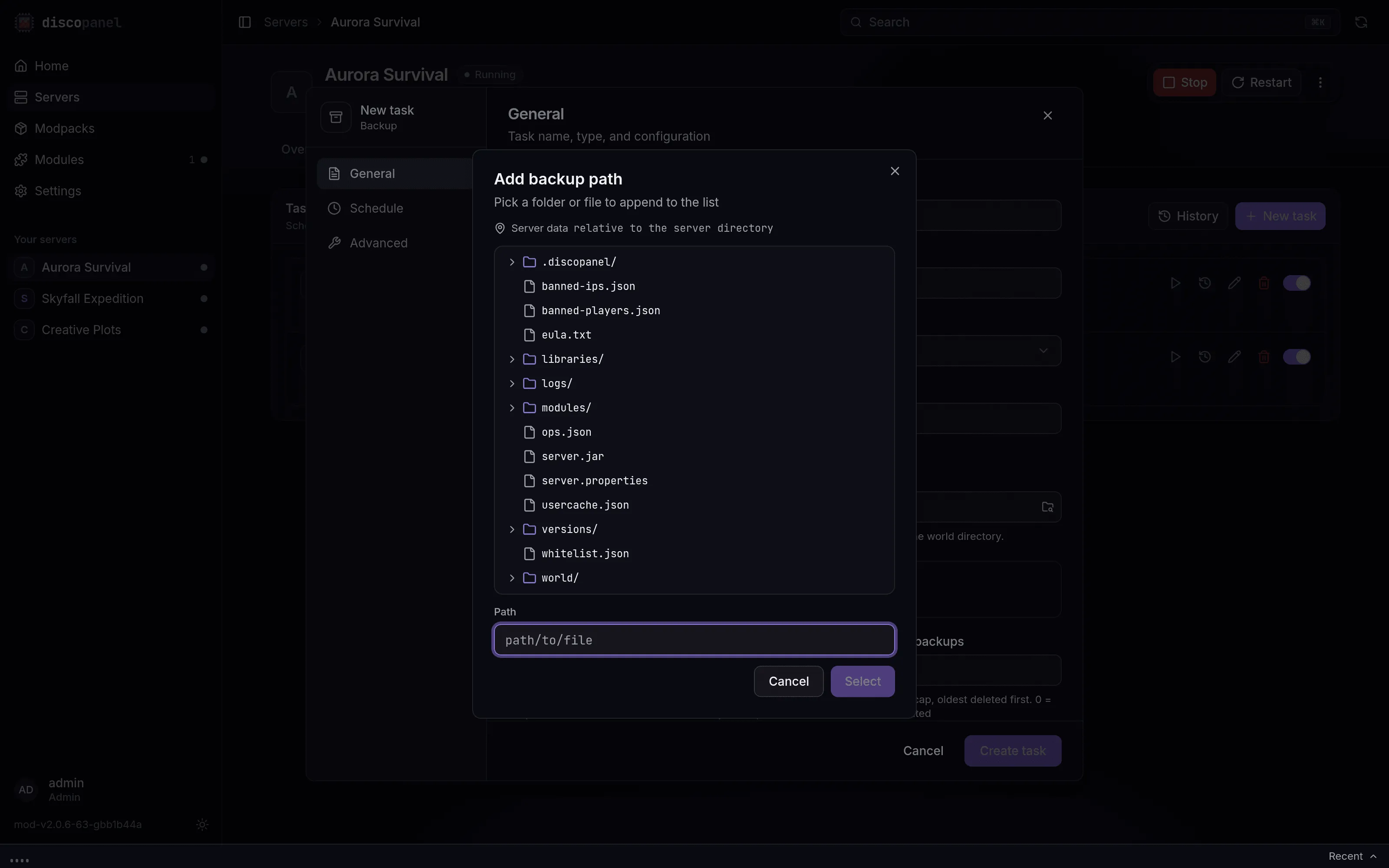 Picking backup paths